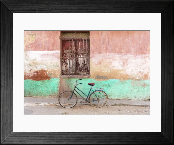 Framed Print : Bicycle against old painted wall, Trinidad, Sancti Spiritus Province, Cuba Framed Print : Bicycle against old painted wall, Trinidad, Sancti Spiritus Province, Cuba
