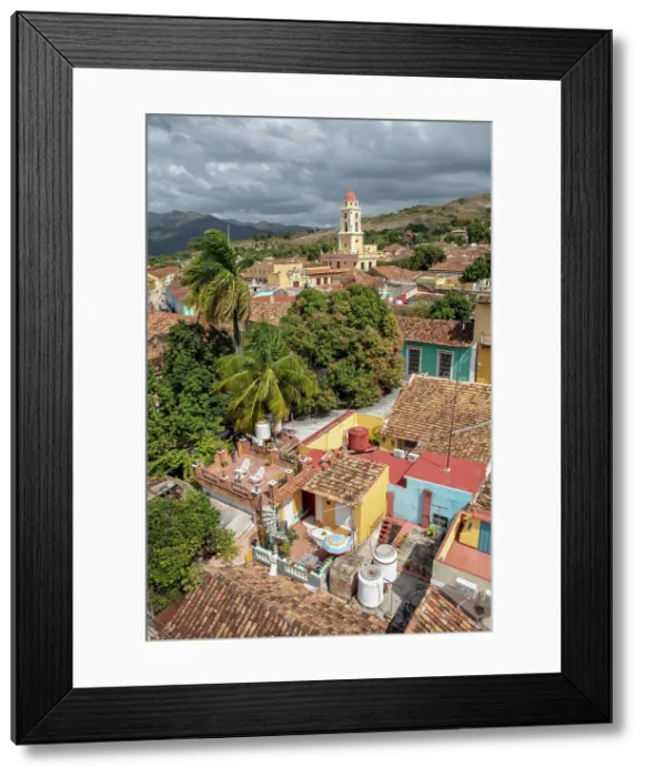 Framed Print : Elevated view of the old sugar town of Trinidad, with San Francisco Convent Church Tower, Trinidad, Sancti Spiritus Province, Cuba Framed Print : Elevated view of the old sugar town of Trinidad, with San Francisco Convent Church Tower, Trinidad, Sancti Spiritus Province, Cuba