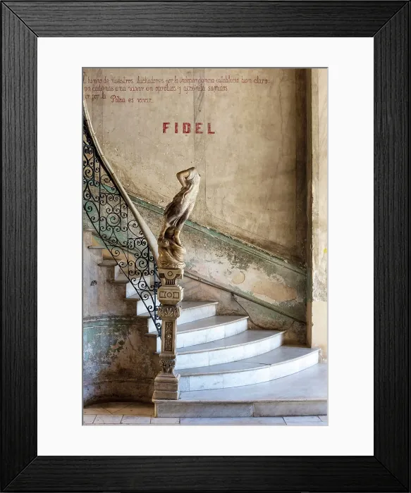 Framed Print : Headless statue and staircase at the entrance to La Guarida, a famous restaurant, Calle Concordia, Centro Habana, Havana, Cuba
