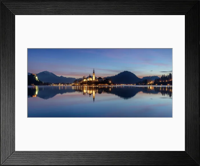 Framed Print : Church of the Assumption of the Blessed Virgin Mary, on Bled island, at dawn, Lake Bled, Bled, Slovenia Framed Print : Church of the Assumption of the Blessed Virgin Mary, on Bled island, at dawn, Lake Bled, Bled, Slovenia