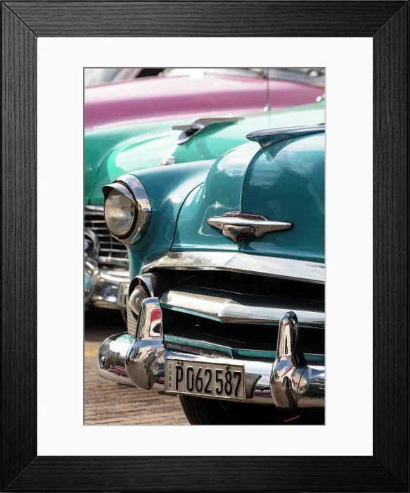 Framed Print : Detail of restored classic American cars waiting to take tourists on city tour, Centro Habana, Havana, Cuba Framed Print : Detail of restored classic American cars waiting to take tourists on city tour, Centro Habana, Havana, Cuba