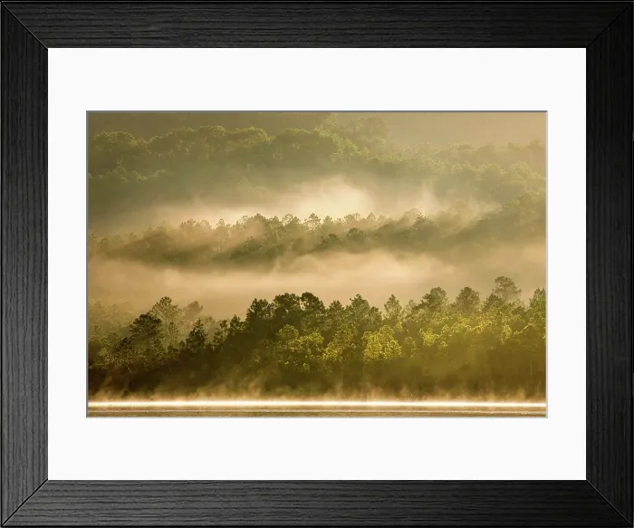 Framed Print : Mist rising off the water of Presa El Salto lake and into woodland, near Vinales, Pinar del Rio Province, Cuba Framed Print : Mist rising off the water of Presa El Salto lake and into woodland, near Vinales, Pinar del Rio Province, Cuba