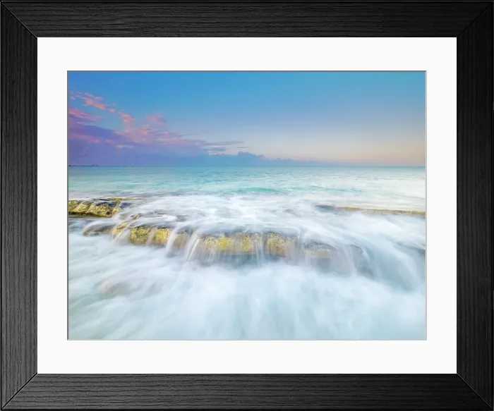 Framed Print : Daybreak on the Caribbean Sea at Cemetery Beach on Grand Cayman, Cayman Islands, British West Indies Framed Print : Daybreak on the Caribbean Sea at Cemetery Beach on Grand Cayman, Cayman Islands, British West Indies