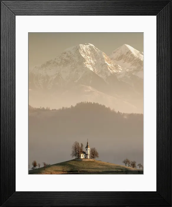 Framed Print : Church of St. Thomas and the Kamink Savinja Alps, Skofja Loka, Slovenia Framed Print : Church of St. Thomas and the Kamink Savinja Alps, Skofja Loka, Slovenia
