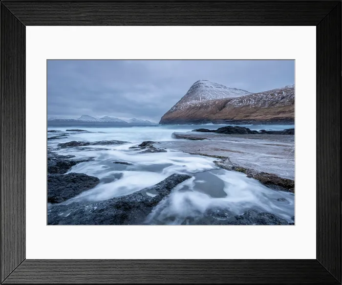 Framed Print : Seascape on the basalt ledges at Gjogv, Eysturoy, Faroe Islands Framed Print : Seascape on the basalt ledges at Gjogv, Eysturoy, Faroe Islands