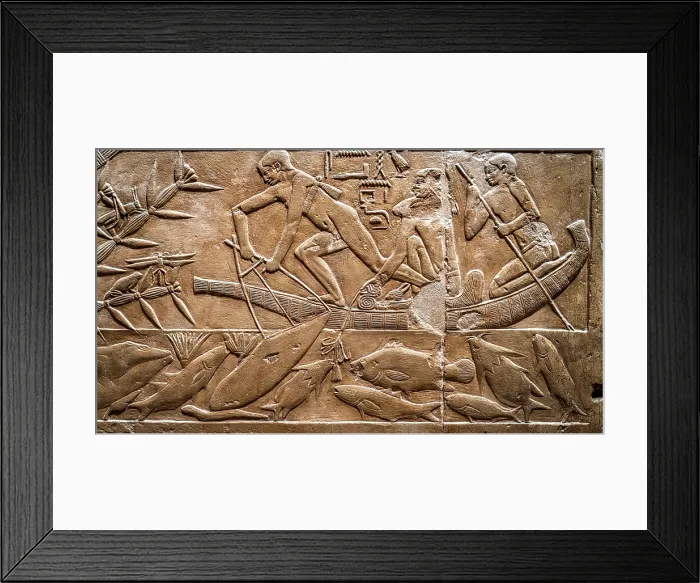 Framed Print : Bas reliefs inside Kagemni tomb, Saqqara, Egypt Framed Print : Bas reliefs inside Kagemni tomb, Saqqara, Egypt