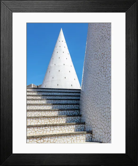 Framed Print : Steps and conical elevator shaft, Ciudad de los artes y ciencias (City of Arts and Sciences), Valencia, Spain Framed Print : Steps and conical elevator shaft, Ciudad de los artes y ciencias (City of Arts and Sciences), Valencia, Spain