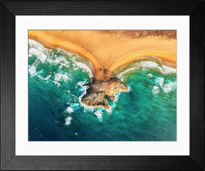 Framed Print : Waves of the turquoise sea crashing on Cofete beach, aerial view, Jandia Natural Park, Fuerteventura, Canary Islands, Spain Framed Print : Waves of the turquoise sea crashing on Cofete beach, aerial view, Jandia Natural Park, Fuerteventura, Canary Islands, Spain