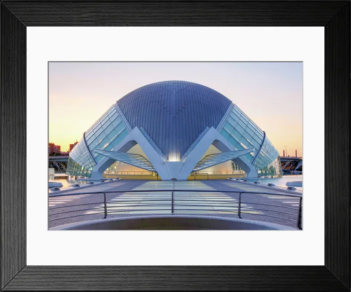 Framed Print : L'Hemisferic (The Hemispheric) at dawn, Ciudad de los artes y ciencias (City of Arts and Sciences), Valencia, Spain Framed Print : L'Hemisferic (The Hemispheric) at dawn, Ciudad de los artes y ciencias (City of Arts and Sciences), Valencia, Spain