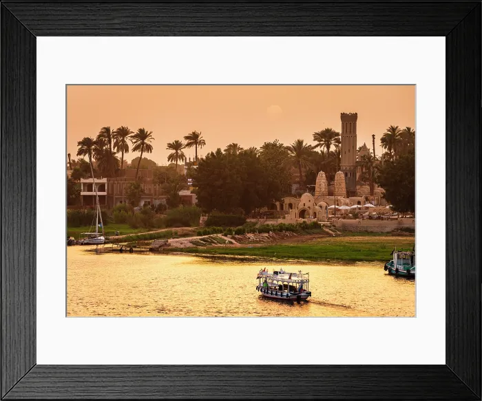 Framed Print : Cruise boats sailing on Nile River, Egypt Framed Print : Cruise boats sailing on Nile River, Egypt