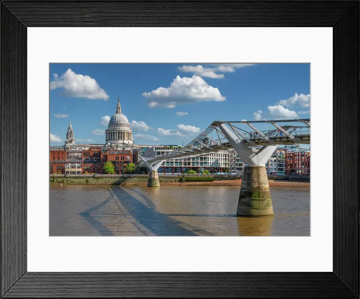 Framed Print : Millenium Bridge and St Paul's Cathedral, London, England Framed Print : Millenium Bridge and St Paul's Cathedral, London, England