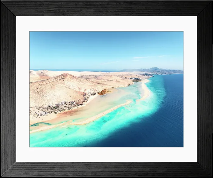 Framed Print : Aerial view of Sotavento beach, Jandia, Fuerteventura, Canary Islands, Spain Framed Print : Aerial view of Sotavento beach, Jandia, Fuerteventura, Canary Islands, Spain