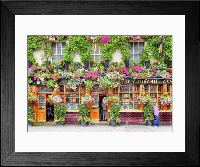 Framed Print : Churchill Arms Pub, Notting Hill, London, England Framed Print : Churchill Arms Pub, Notting Hill, London, England