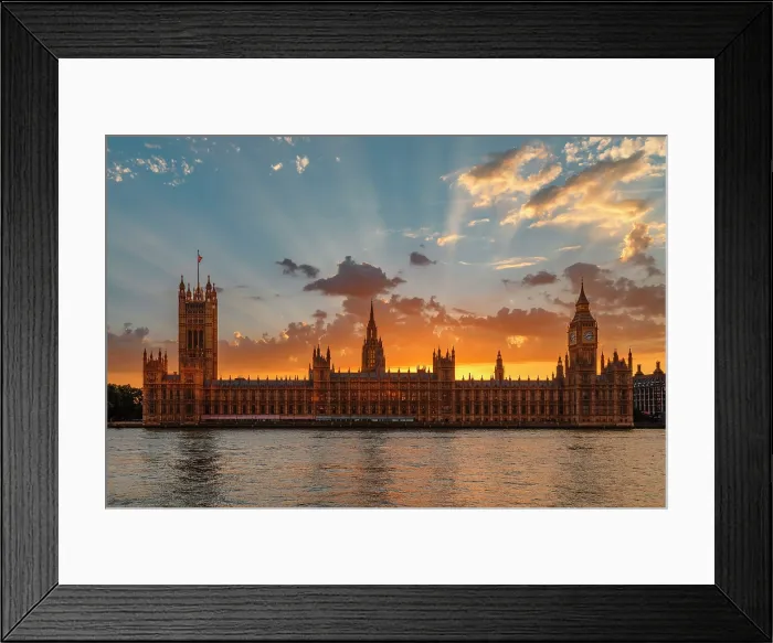 Framed Print : Houses of Parliament with Big Ben, London, England