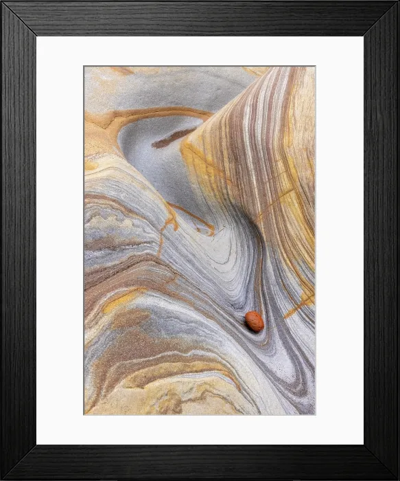 Framed Print : Rock formation with colourful strata, Spittal Beach, near Berweick-upon-Tweed, Northumberland, England Framed Print : Rock formation with colourful strata, Spittal Beach, near Berweick-upon-Tweed, Northumberland, England