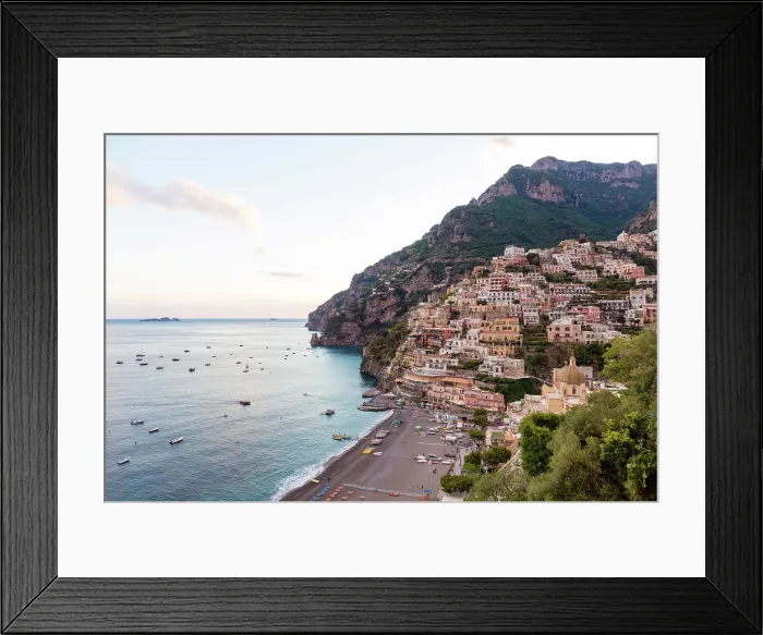 Framed Print : Positano at dusk, Amalfi Coast, Salerno Province, Campania, Italy Framed Print : Positano at dusk, Amalfi Coast, Salerno Province, Campania, Italy