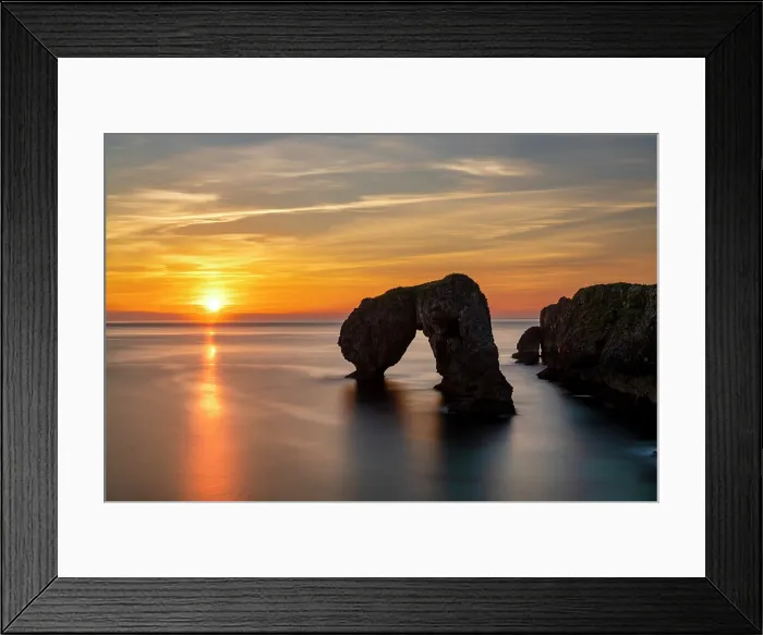 Framed Print : Castro de las Gaviotas at Sunrise, Asturias, Northern Spain