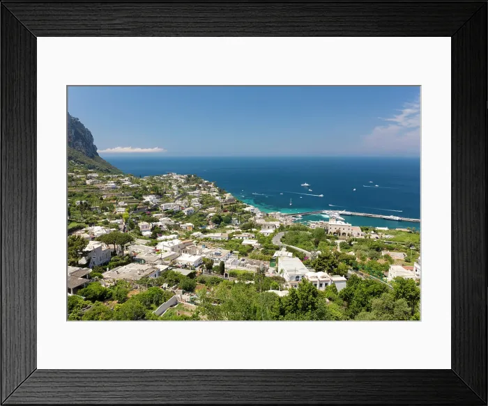 Framed Print : Capri town and Marina Grande, Capri island, Sorrento Peninsula, Bay of Naples, Campania, Italy Framed Print : Capri town and Marina Grande, Capri island, Sorrento Peninsula, Bay of Naples, Campania, Italy