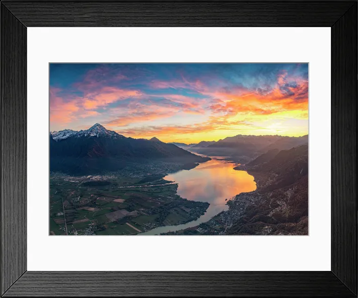 Framed Print : Aerial view of Monte Legnone at sunset, Alto Lario, Lake Como, Lombardy, Italy Framed Print : Aerial view of Monte Legnone at sunset, Alto Lario, Lake Como, Lombardy, Italy