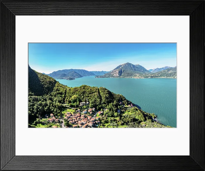 Framed Print : Aerial view of Bellagio and Menaggio old towns, Lake Como, Lombardy, Italy Framed Print : Aerial view of Bellagio and Menaggio old towns, Lake Como, Lombardy, Italy