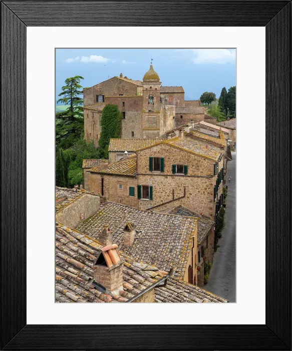 Framed Print : The ancient village of Montisi, Montalcino, Province of Siena, Tuscany, Italy Framed Print : The ancient village of Montisi, Montalcino, Province of Siena, Tuscany, Italy