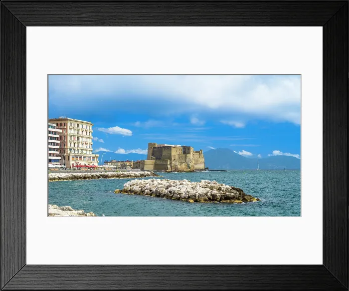 Framed Print : Europe, Italy, Campania. The ancient port of Naples with the castel dell'ovo Framed Print : Europe, Italy, Campania. The ancient port of Naples with the castel dell'ovo
