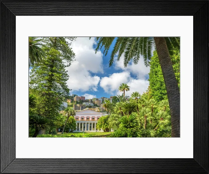 Framed Print : Europe, Italy, Campania. Naples. Villa pignatelli, a neo-renaissance villa with a beautiful garden. Now a Museum