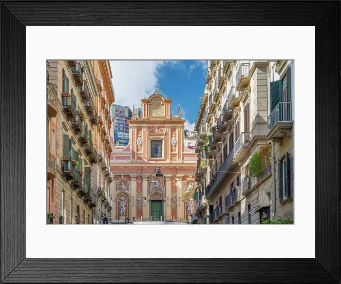 Framed Print : Italy, Campania. Naples. Santa Maria in Portico