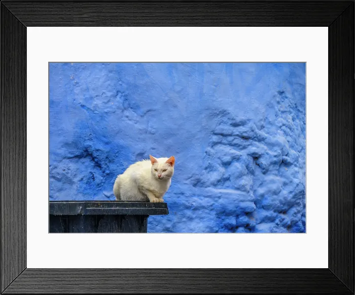 Framed Print : Blue alleyway, Chefchaouen, Morocco Framed Print : Blue alleyway, Chefchaouen, Morocco