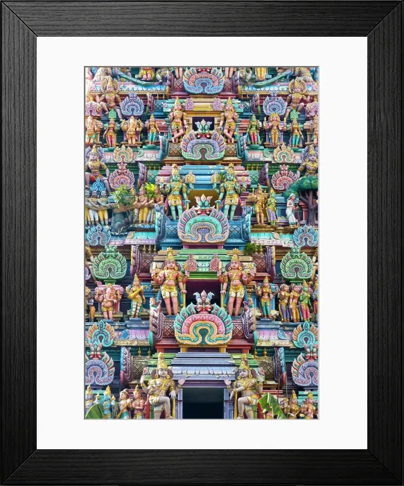 Framed Print : The Gopuram (entrance tower), Sri Kandaswamy Temple, Brickfields, Kuala Lumpur, Malaysia