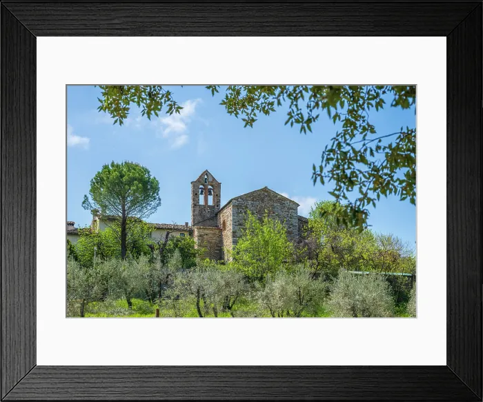 Framed Print : Europe, Italy, Tuscany. Florence, Chianti area. An ancient church on the path near to Greve in Chianti and Montefioralle Framed Print : Europe, Italy, Tuscany. Florence, Chianti area. An ancient church on the path near to Greve in Chianti and Montefioralle