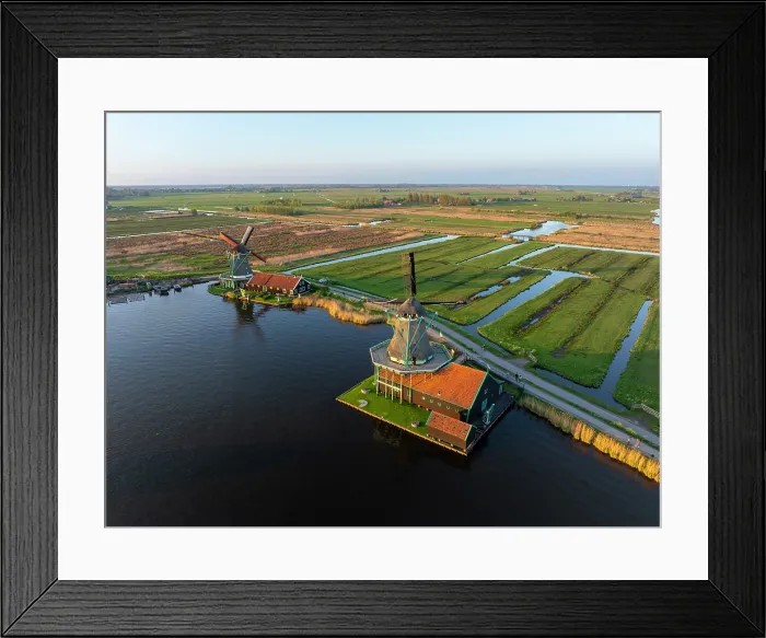 Framed Print : An aerial view of Zaanse Schans, North Holland, Netherlands Framed Print : An aerial view of Zaanse Schans, North Holland, Netherlands