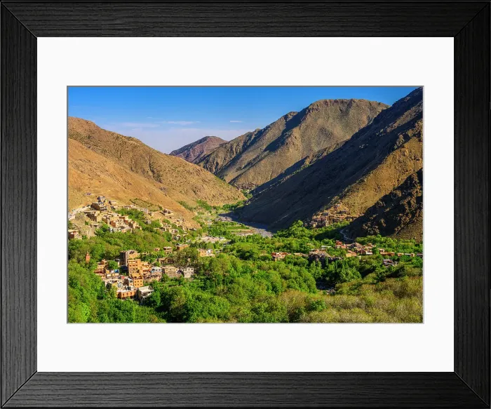 Framed Print : View from the auberge Roches Armed Sarl decending to Imlil, Imlil, Marrakesh-Safi, Morocco Framed Print : View from the auberge Roches Armed Sarl decending to Imlil, Imlil, Marrakesh-Safi, Morocco