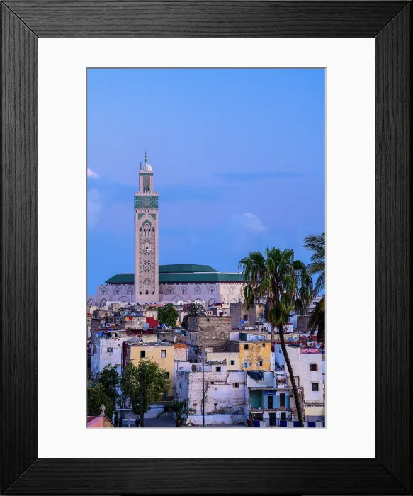 Framed Print : Hassan II Mosque and minaret, Casablanca, Casablanca-Settat, Morocco Framed Print : Hassan II Mosque and minaret, Casablanca, Casablanca-Settat, Morocco