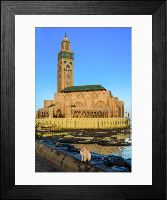 Framed Print : Hassan II mosque at dawn, Casablanca, Casablanca-Settat, Morocco Framed Print : Hassan II mosque at dawn, Casablanca, Casablanca-Settat, Morocco