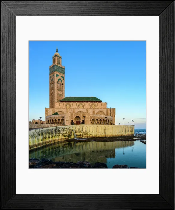 Framed Print : Hassan II mosque at dawn, Casablanca, Casablanca-Settat, Morocco