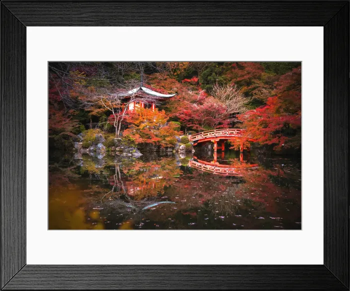 Framed Print : Bentendo Hall & Bridge in Autumn, Daigo-ji Temple, Kyoto, Japan Framed Print : Bentendo Hall & Bridge in Autumn, Daigo-ji Temple, Kyoto, Japan
