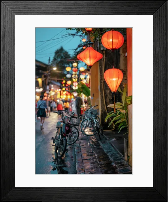 Framed Print : Street scene at dusk, Hoi An, Quang Nam Province, Vietnam Framed Print : Street scene at dusk, Hoi An, Quang Nam Province, Vietnam