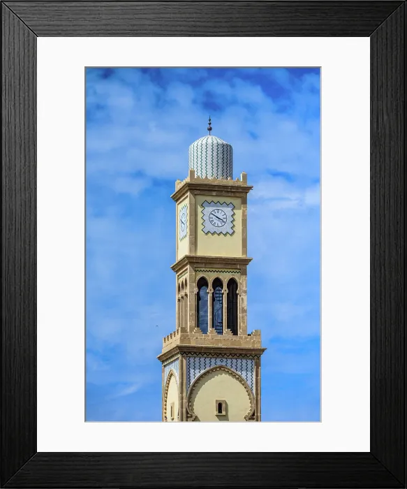 Framed Print : Hassan II mosque minaret, Casablanca, Casablanca-Settat, Morocco