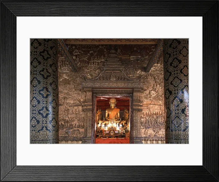 Framed Print : Asia, Laos, Mekong Valley, Luang Prabang, former royal capital of Laos & Unesco World Heritage Site; Wat Phra Mahathat Rajbovoravihane; Buddhist statue Framed Print : Asia, Laos, Mekong Valley, Luang Prabang, former royal capital of Laos & Unesco World Heritage Site; Wat Phra Mahathat Rajbovoravihane; Buddhist statue