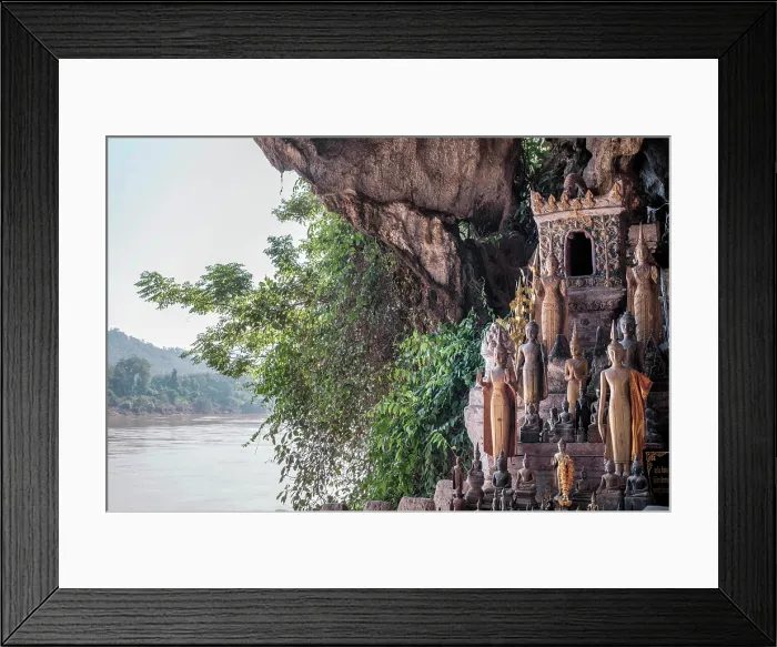 Framed Print : Asia, Laos, Mekong Valley, Pak Ou Caves, buddha shrine and cave above the Mekong River near Luang Prabang Framed Print : Asia, Laos, Mekong Valley, Pak Ou Caves, buddha shrine and cave above the Mekong River near Luang Prabang