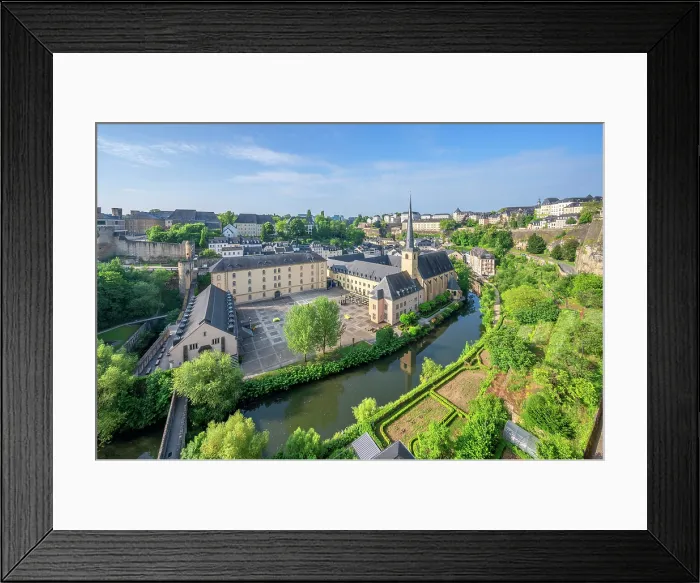 Framed Print : Neumunster abbey at Grund, Luxembourg Framed Print : Neumunster abbey at Grund, Luxembourg