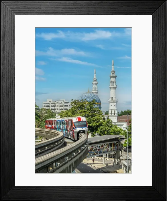 Framed Print : KL Monorail, Kuala Lumpur, Malaysia Framed Print : KL Monorail, Kuala Lumpur, Malaysia