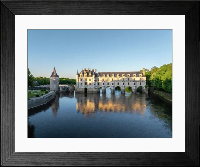 Framed Print : Chateau de Chenonceau on the Cher river, UNESCO World Heritage site, Centre-Val de Loire, France