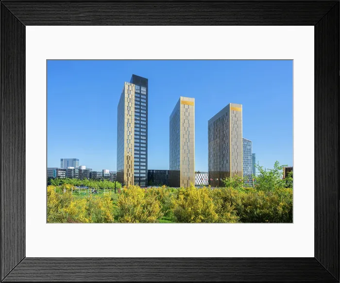Framed Print : European court building with Jardin du Multilinguisme at Kirchberg, Luxembourg Framed Print : European court building with Jardin du Multilinguisme at Kirchberg, Luxembourg