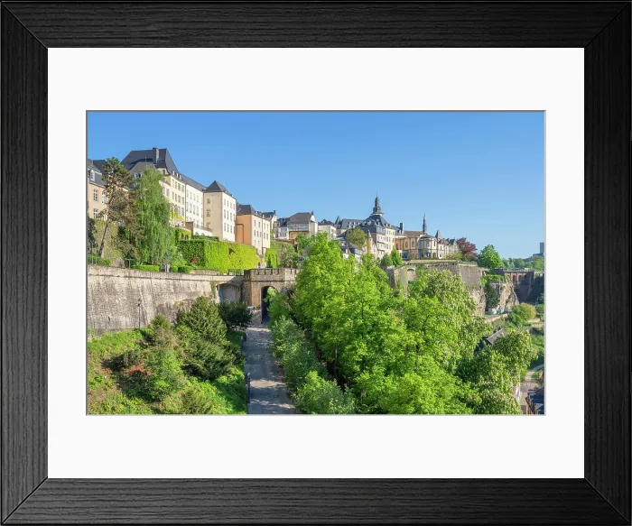 Framed Print : Old town with Porte de Grund, Luxembourg