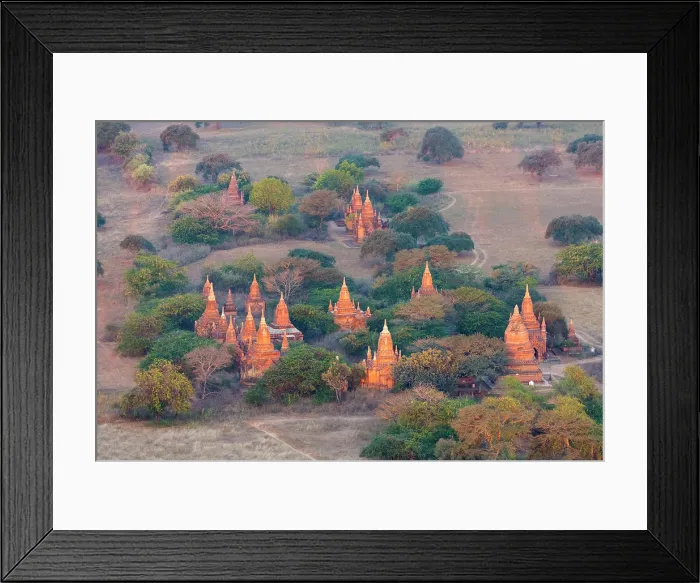Framed Print : Temples and pagodas from a hot air balloon, Bagan (UNESCO World Heritage Site), Mandalay region, Myanmar (Burma), Asia Framed Print : Temples and pagodas from a hot air balloon, Bagan (UNESCO World Heritage Site), Mandalay region, Myanmar (Burma), Asia