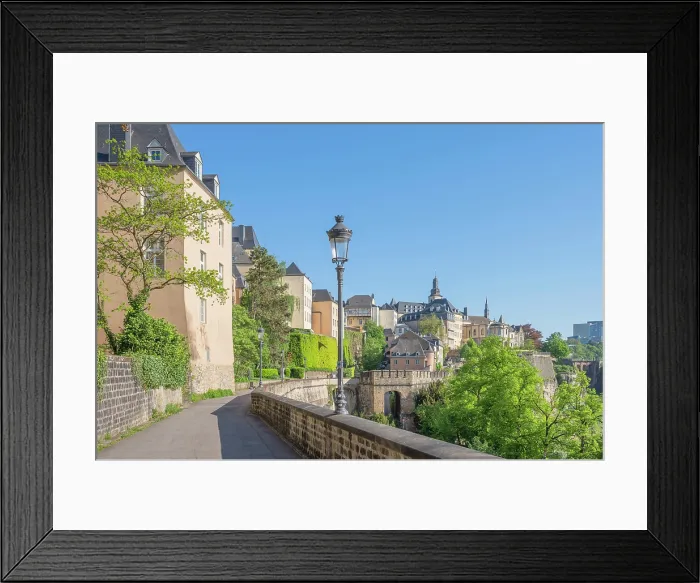 Framed Print : Old town with Porte de Grund, Luxembourg Framed Print : Old town with Porte de Grund, Luxembourg