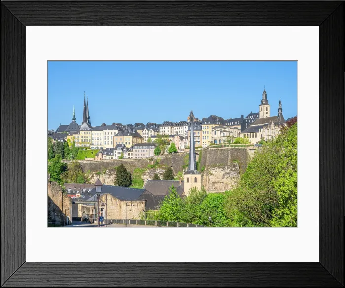 Framed Print : View at the Luxembourg old town from Rham plateau