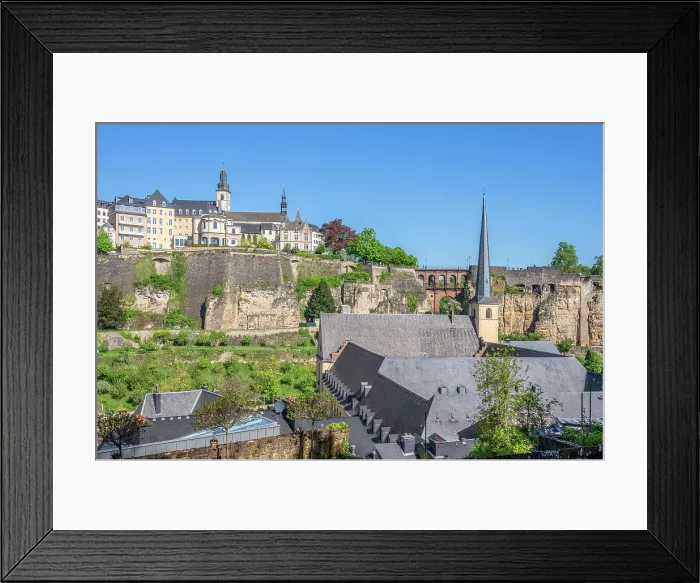 Framed Print : View at the Luxembourg old town from Rham plateau Framed Print : View at the Luxembourg old town from Rham plateau